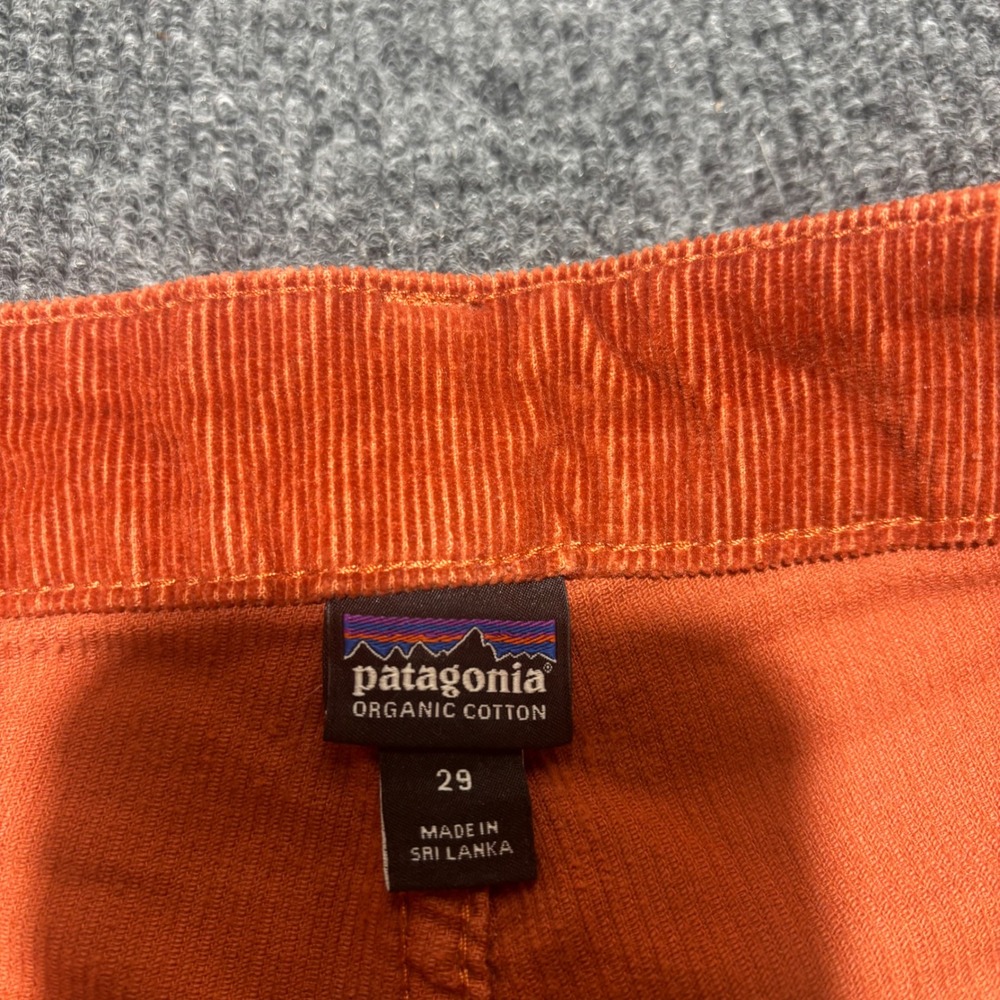 Patagonia Womens Organic Cotton Corduroy Slim Pants Burnt Orange Rust Size 29 - Picture 4 of 8